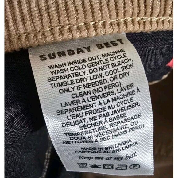 Sunday Best Aritzia Ziggy Bootcut Courduroy Pants Sz 10 Festival Concert 31" Ins - Picture 7 of 10